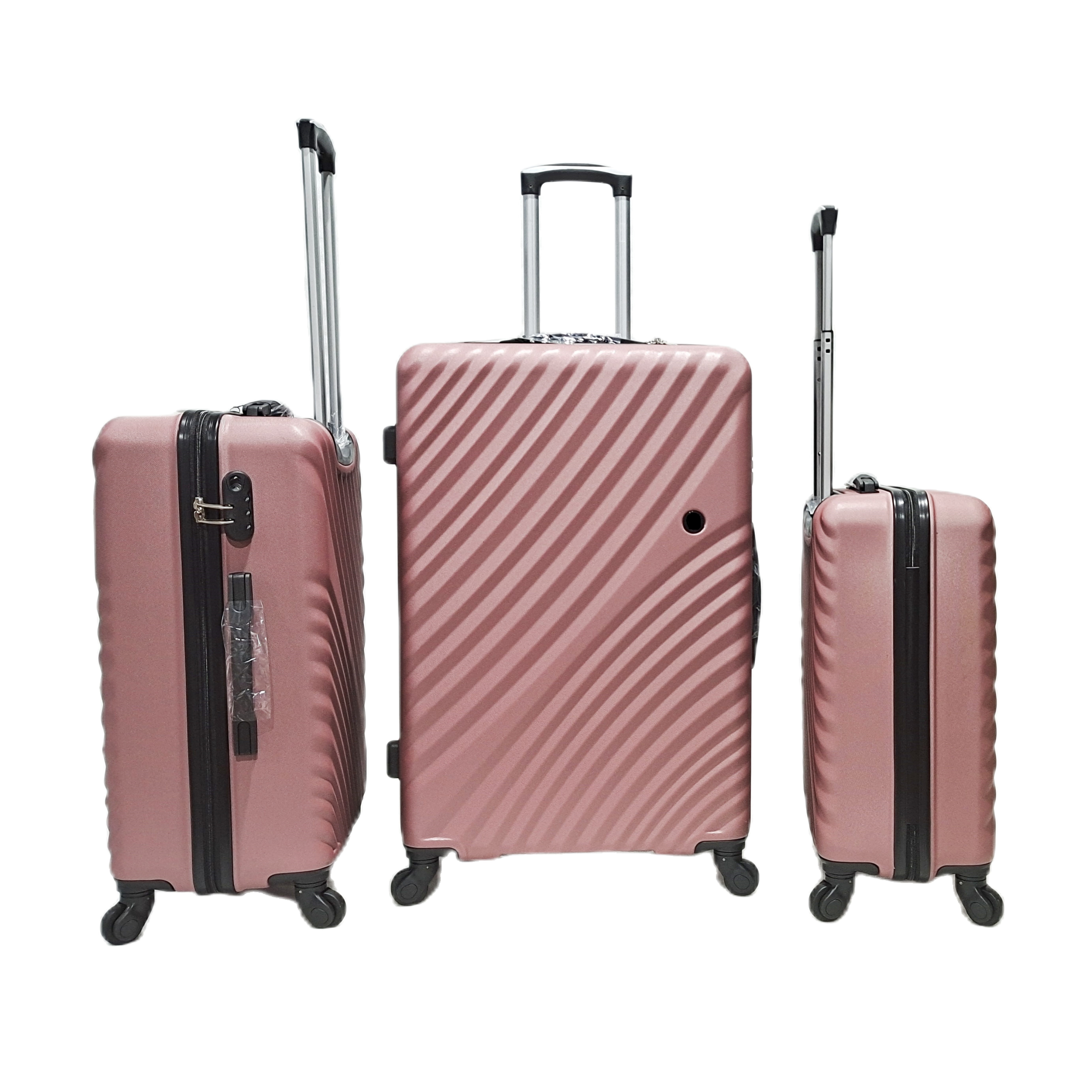 New Design ABS Suitcases Luggage Travel Bags 4 Spinner Wheel Trolley Suitcase Set