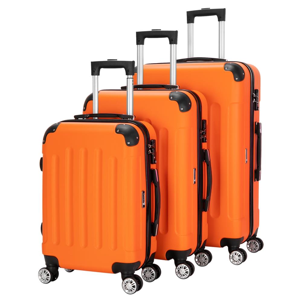 ABS Hard Shell Suitcase Luggage 8 Wheel Spinner Luggage Sets