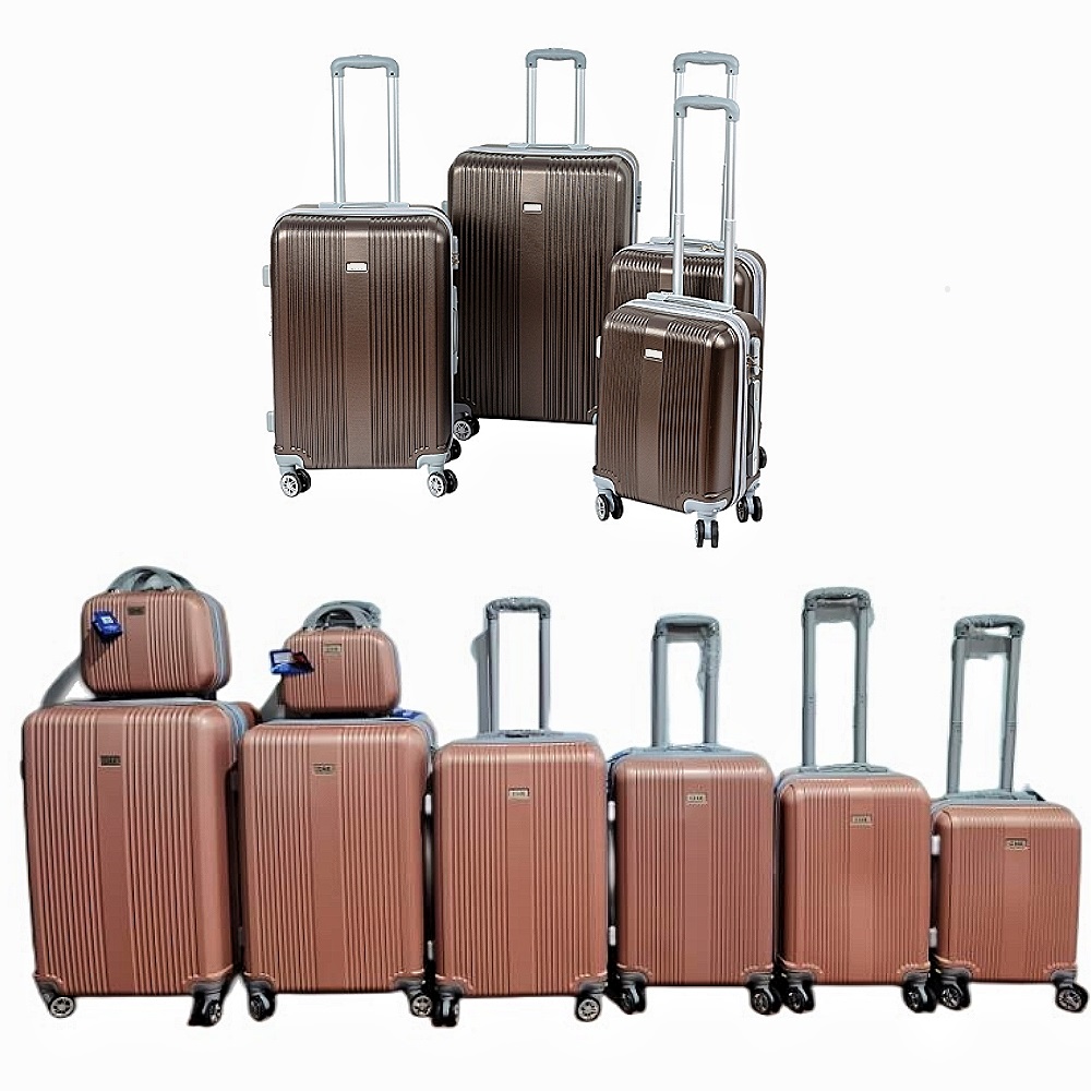 ABS Big Size Travel Luggage Set 9 Pieces with Cosmetics Case
